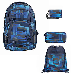 Coocazoo Mate Deep Matrix 4tlg Schulrucksack Set