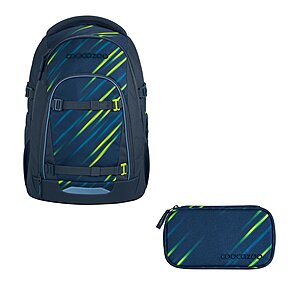 Coocazoo Mate Fast Lime Schulrucksack Set 2tlg