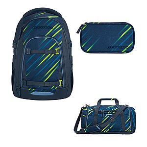 Coocazoo Mate Fast Lime Schulrucksack Set 3tlg