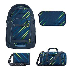 Coocazoo Mate Fast Lime Schulrucksack Set 4tlg