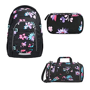 Coocazoo Mate Floral Artnight Schulrucksack Set 3tlg