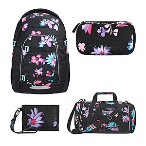 Coocazoo Mate Floral Artnight Schulrucksack Set 4tlg