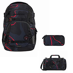 Coocazoo Mate Lava Lines 3tlg Schulrucksack Set