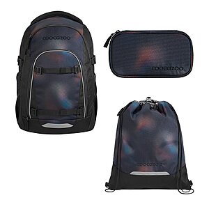 Coocazoo Mate Rainbow Illusion Schulrucksack Set 3tlg