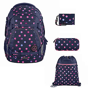 Coocazoo Mate Reflektive Moons 4tlg Schulrucksack Set