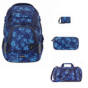 Coocazoo Mate Tropical Night 4tlg Schulrucksack Set