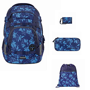 Coocazoo Mate Tropical Night 4tlg Schulrucksack Set