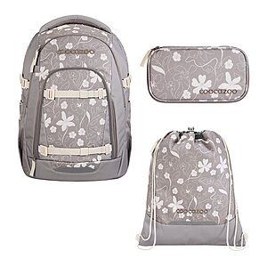 Coocazoo Mate Vanilla Bloom Schulrucksack Set 3tlg