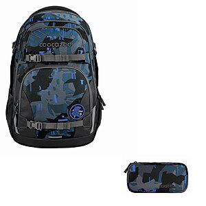Coocazoo PORTER Blue Craft Schulrucksack Set 2tlg