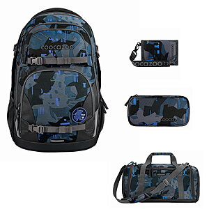Coocazoo PORTER Blue Craft Schulrucksack Set 4tlg