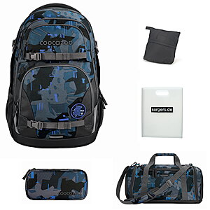 Coocazoo PORTER Blue Craft Schulrucksack Set 5tlg