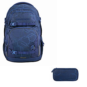 Coocazoo PORTER Blue Motion Schulrucksack Set 2tlg