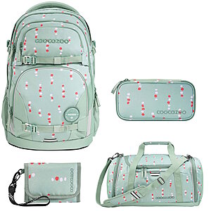 Coocazoo PORTER Dancing Dots 4tlg Schulrucksack Set