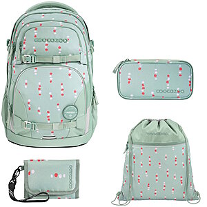 Coocazoo PORTER Dancing Dots 4tlg Schulrucksack Set