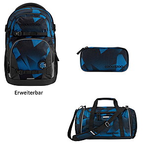 Coocazoo PORTER Electric Ice 3tlg Schulrucksack Set