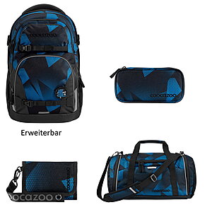 Coocazoo PORTER Electric Ice 4tlg Schulrucksack Set