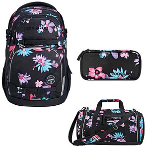 Coocazoo PORTER Floral Artnight 3tlg Schulrucksack Set
