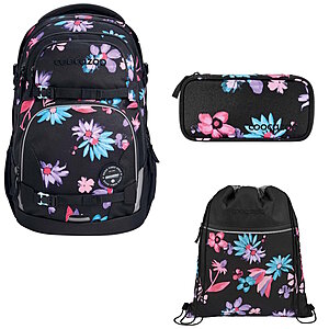 Coocazoo PORTER Floral Artnight 3tlg Schulrucksack Set