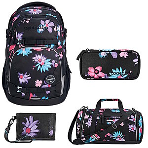 Coocazoo PORTER Floral Artnight 4tlg Schulrucksack Set