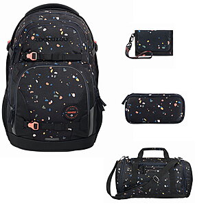 Coocazoo PORTER Sprinkled Candy Schulrucksack Set 4tlg