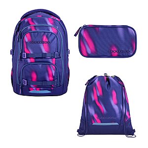 Coocazoo Porter Aurora Glow Schulrucksack Set 3tlg