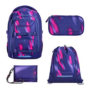 Coocazoo Porter Aurora Glow Schulrucksack Set 4tlg