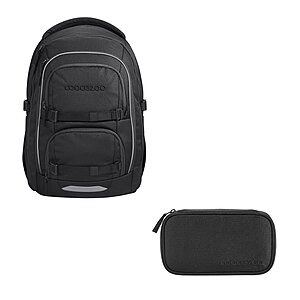Coocazoo Porter Black Coal Schulrucksack Set 2tlg