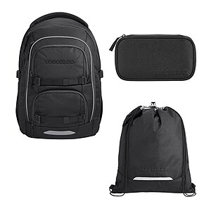 Coocazoo Porter Black Coal Schulrucksack Set 3tlg