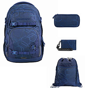 Coocazoo Porter Blue Motion 4tlg Schulrucksack Set