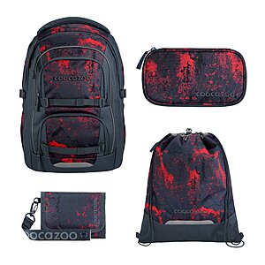 Coocazoo Porter Broken Black Schulrucksack Set 4tlg