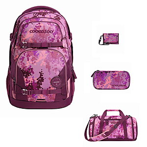 Coocazoo Porter Cherry Blossom 4tlg Schulrucksack Set