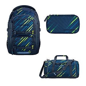 Coocazoo Porter Fast Lime Schulrucksack Set 3tlg