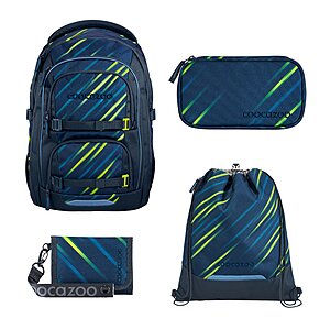 Coocazoo Porter Fast Lime Schulrucksack Set 4tlg