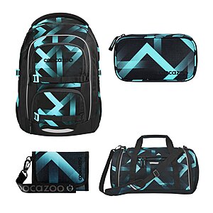 Coocazoo Porter Laser Lights Schulrucksack Set 4tlg