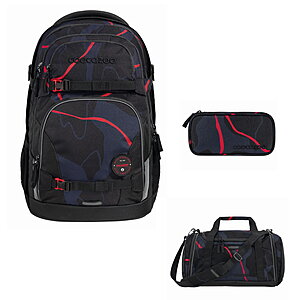 Coocazoo Porter Lava Lines 3tlg Schulrucksack Set