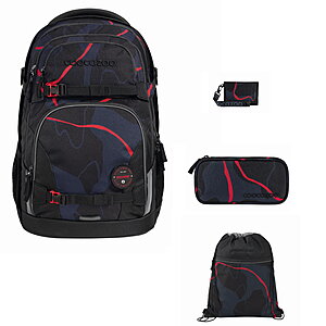 Coocazoo Porter Lava Lines 4tlg Schulrucksack Set