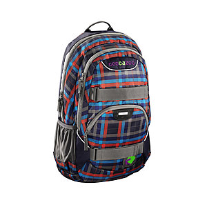 Coocazoo RayDay Rucksack Check Peacoat II 25 Liter, mit Laptopfach