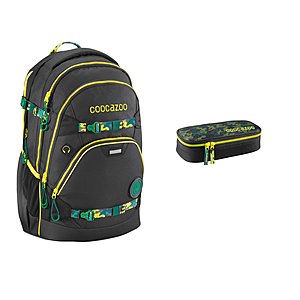 Coocazoo e-ScaleRale TecCheck Black Schulrucksack Set 2tlg