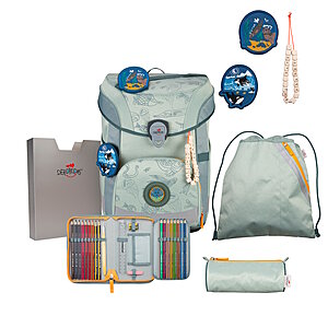 DerDieDas ErgoFlex Easy ECO Grey Planet Schulranzenset