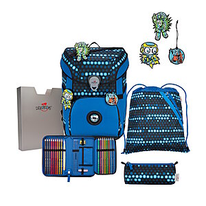 DerDieDas ErgoFlex Easy Superflash Blue Robot Schulranzenset