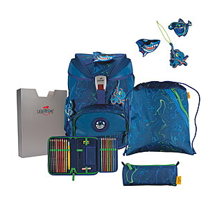 DerDieDas ErgoFlex Exklusiv Superflash Water Splash Schulrucksack-Set