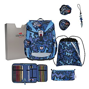 DerDieDas ErgoFlex Light Schulranzen Set Dark Dragon 6-teilig