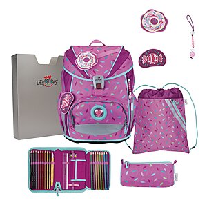 DerDieDas ErgoFlex Light Schulranzen Set Sweet Sprinkles 6-teilig