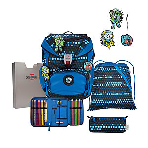 DerDieDas ErgoFlex Superflash Blue Robot Schulranzenset