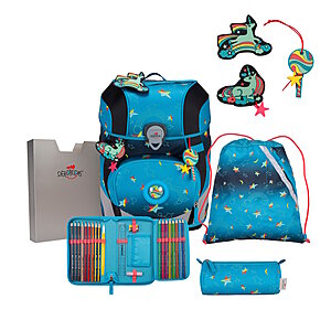 DerDieDas ErgoFlex Tiny LED Rainbow Star Schulranzenset