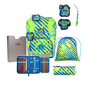 DerDieDas ErgoFlex Tiny NEON Monster Schulranzenset