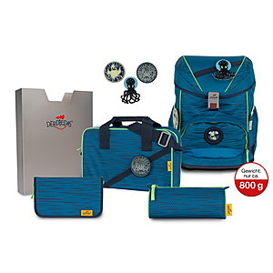 DerDieDas Ergoflex Buttons Ghost Schulrucksack 5 tlg. Set