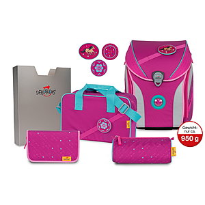 DerDieDas Ergoflex Max Buttons Boho Schulranzen Set 5tlg