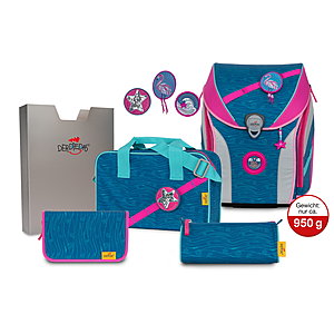 DerDieDas Ergoflex Max Buttons Karibik Schulranzen Set 5tlg