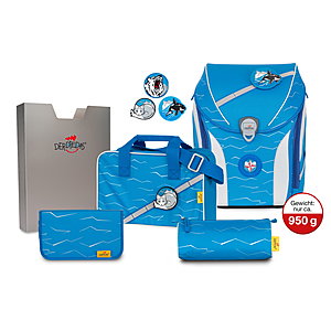 DerDieDas Ergoflex Max Buttons Polar Schulranzen Set 5tlg